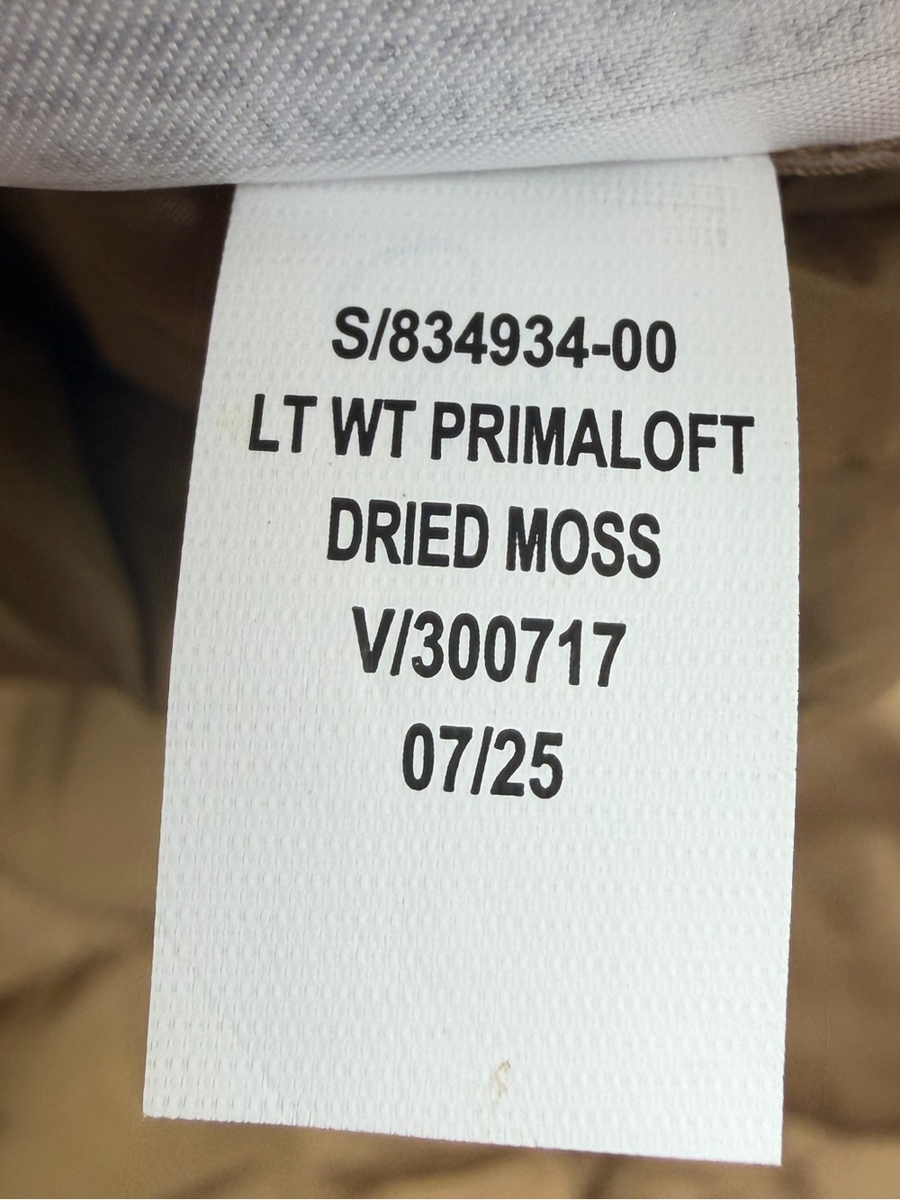 NWT Gap Primaloft Quilted Jacket XXL Tall Dried Moss Water Resistant Lightweight - Picture 7 of 10